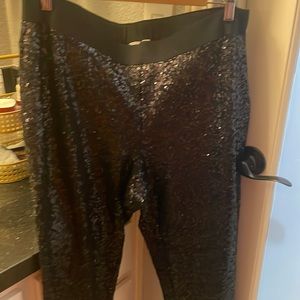 Black sequin Gap pants